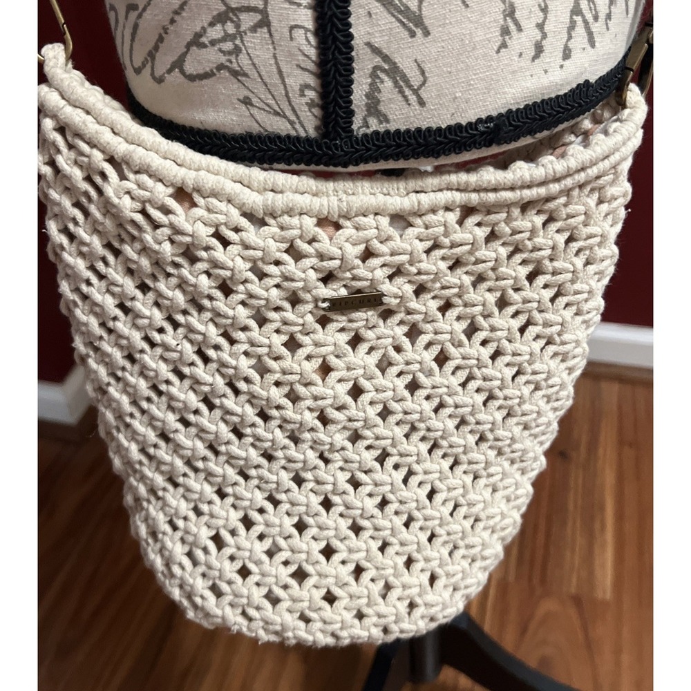Ripcurl Crochet Knit Macrame Crossbody Purse Bag Boho Festival Cottage Beach